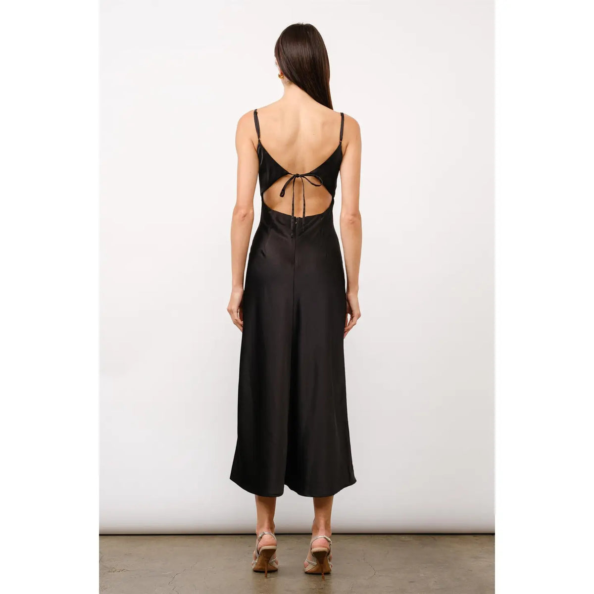 Ruby Lace Detailed Satin Maxi Dress