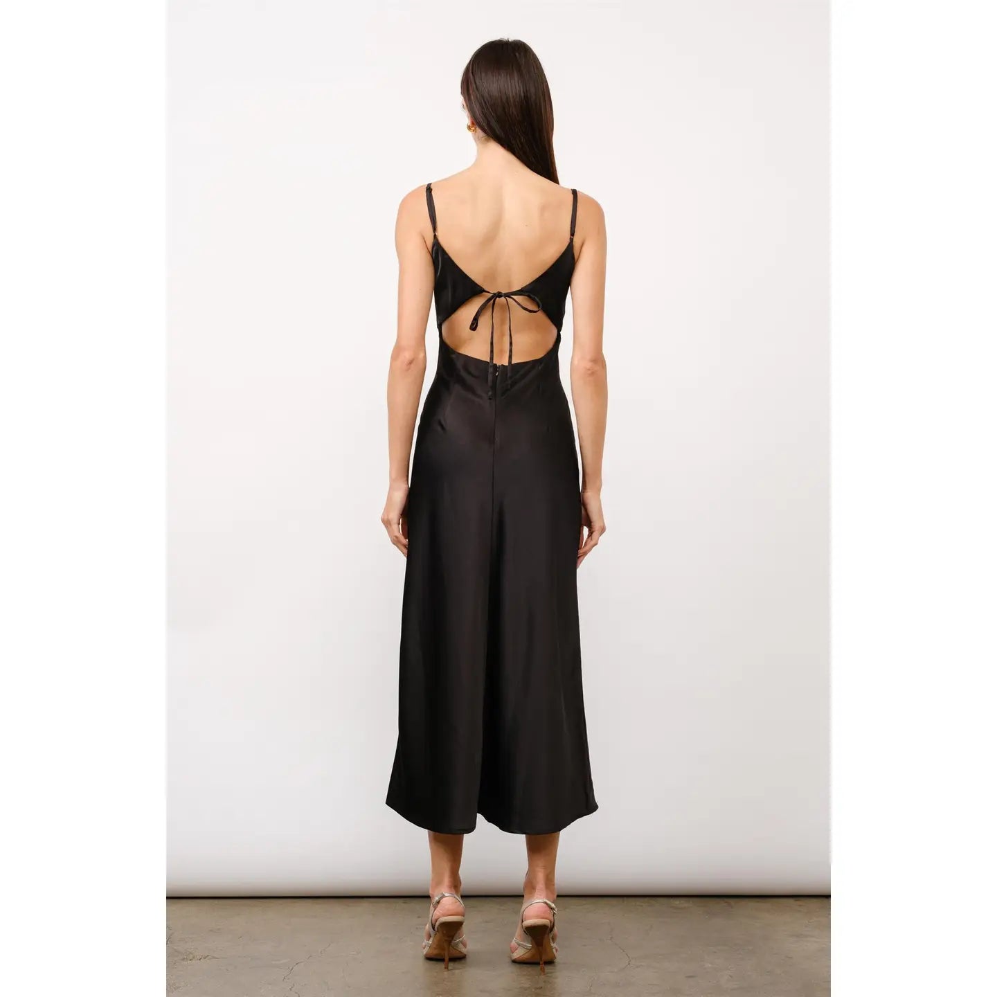 Ruby Lace Detailed Satin Maxi Dress