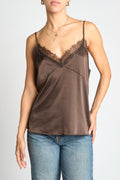 Lace Trim Satin Cami