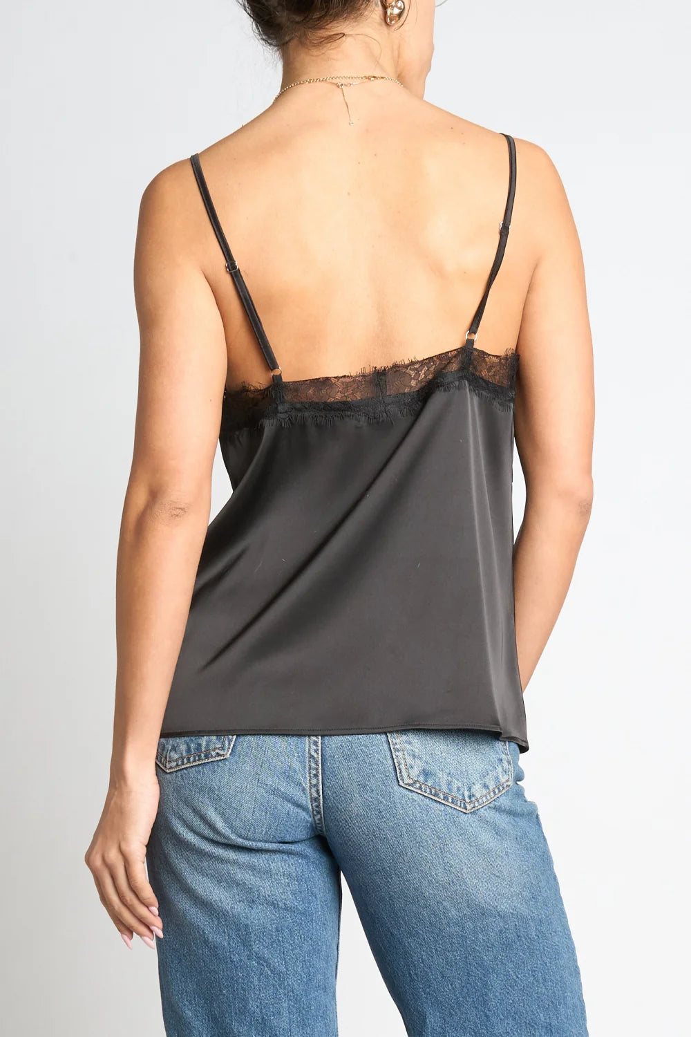 Lace Trim Satin Cami